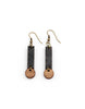 CERILLA earrings in black and dark wood - MOIMOI accessories