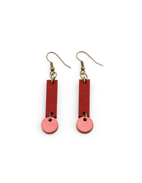 CERILLA earrings in red and pink - MOIMOI accessories