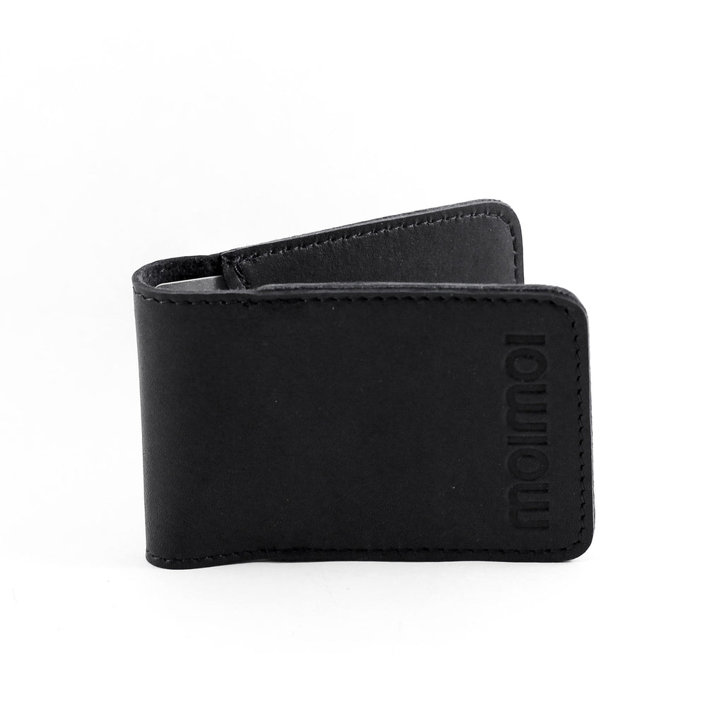 PETTERI leather card wallet in black - MOIMOI accessories