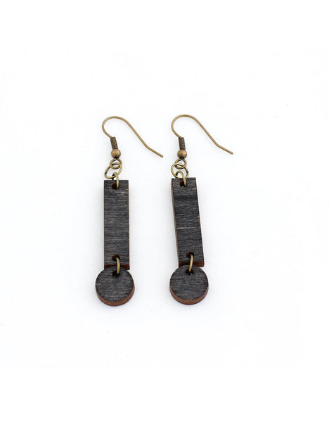 CERILLA earrings in black wood - MOIMOI accessories