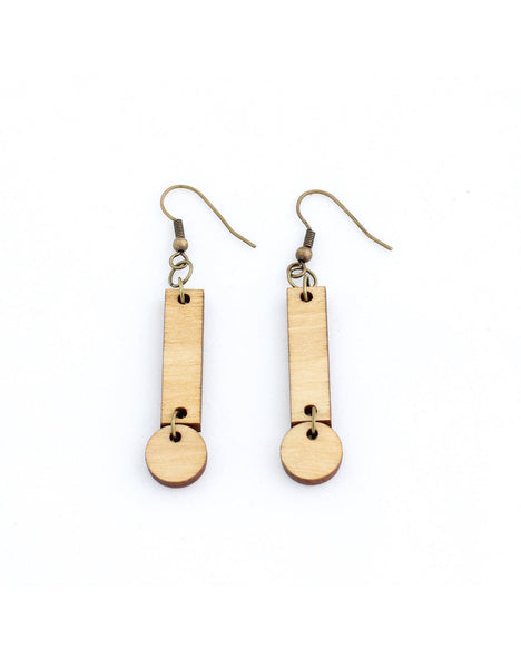 CERILLA earrings in light wood - MOIMOI accessories