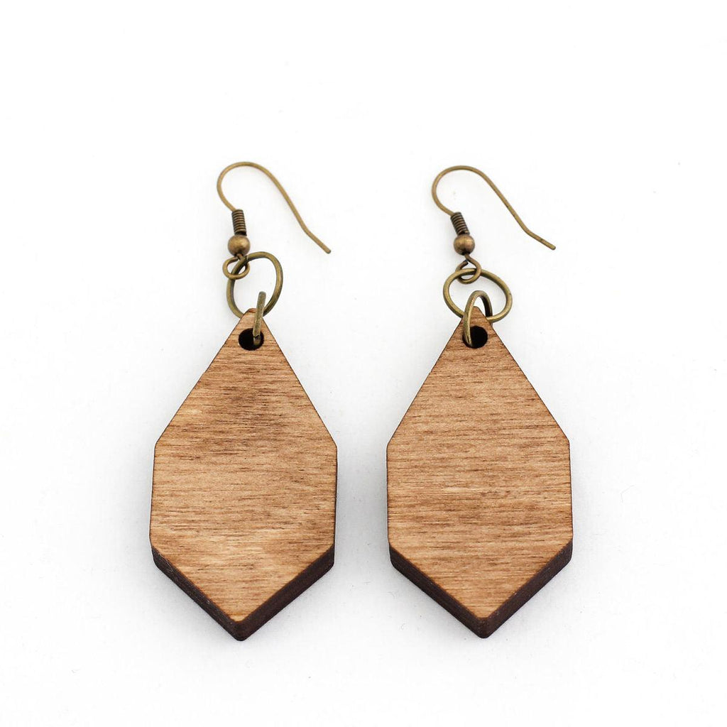 DIAMANTE earrings in dark wood - MOIMOI accessories