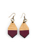 DIAMANTE earrings in light wood and ruby - MOIMOI accessories